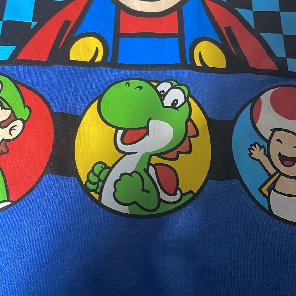 Nintendo Super Mario Blue T-Shirt authentic and hard to find - Picture 14 of 15